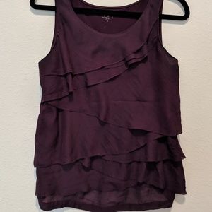 Ruffled Plum Blouse